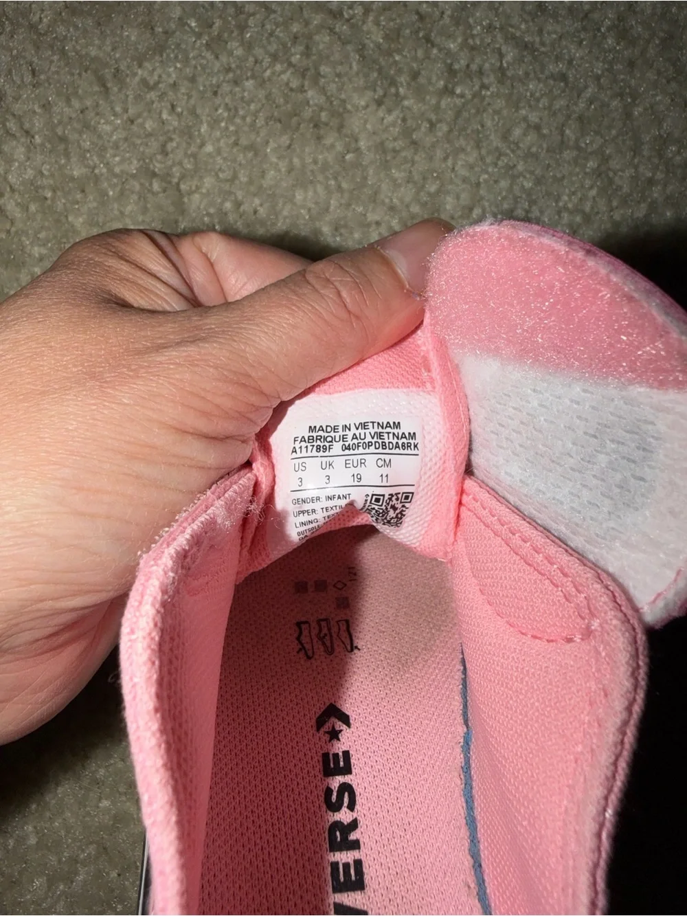 Converse Pink Flamingo Face Slip-On Baby Sneakers